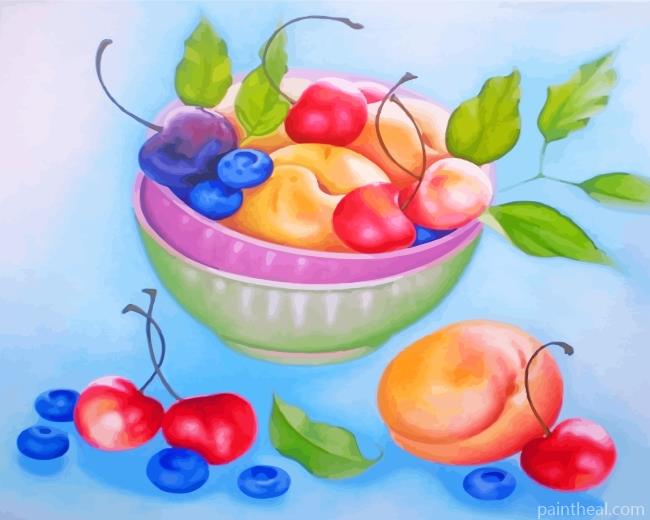 Peach And Fruits Painting By Numbers Kits