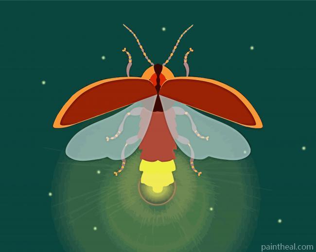 Firefly Insect Art Painting By Numbers Kits