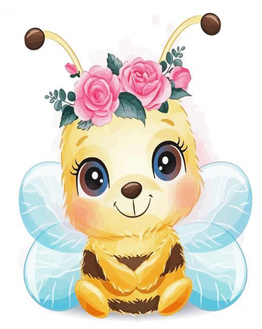 Cute Baby Bee Painting By Numbers Kits