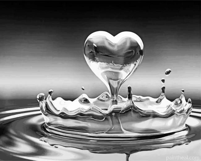 Heart Water Drop Painting By Numbers Kits