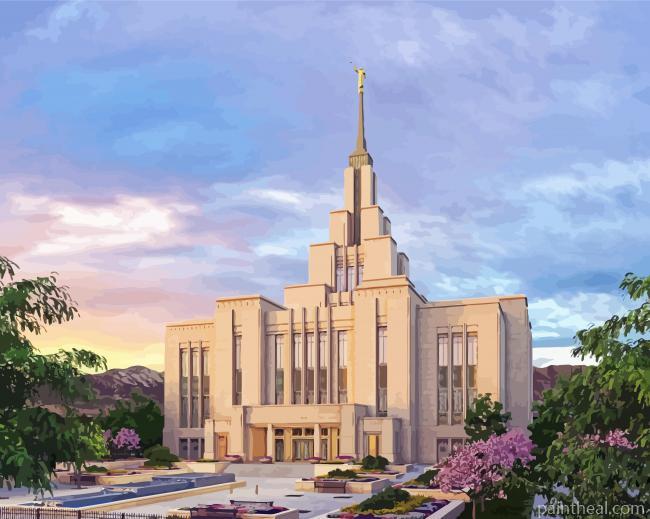 Layton Utah Temple Painting By Numbers Kits