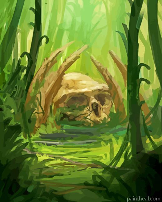 Jungle Skull Art Painting By Numbers Kits