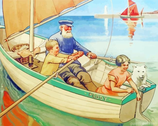 Sailing With Grandfather Painting By Numbers Kits