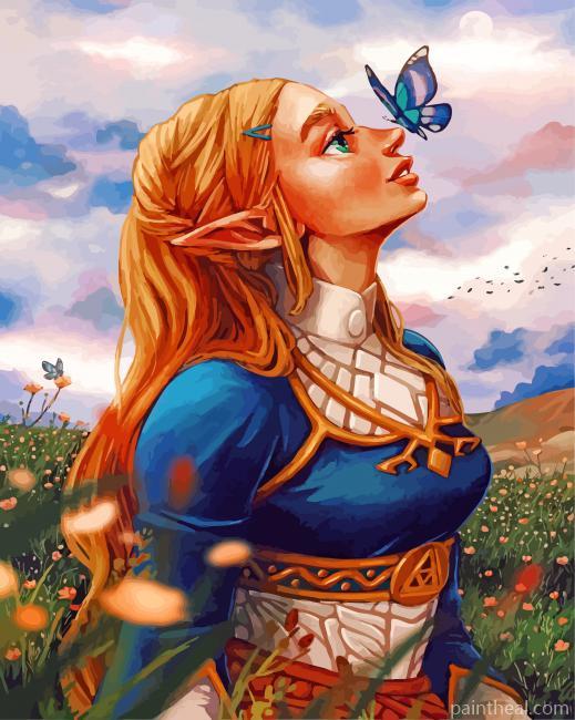 Princess Zelda Breath Of The Wild Painting By Numbers Kits