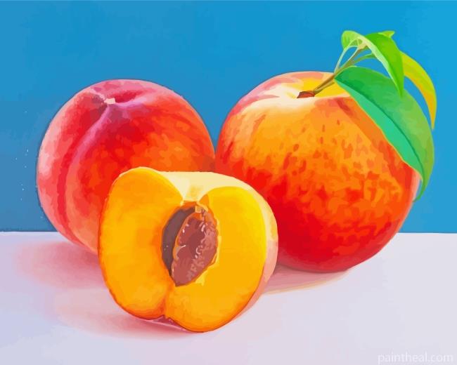 Peach Fruit Painting By Numbers Kits
