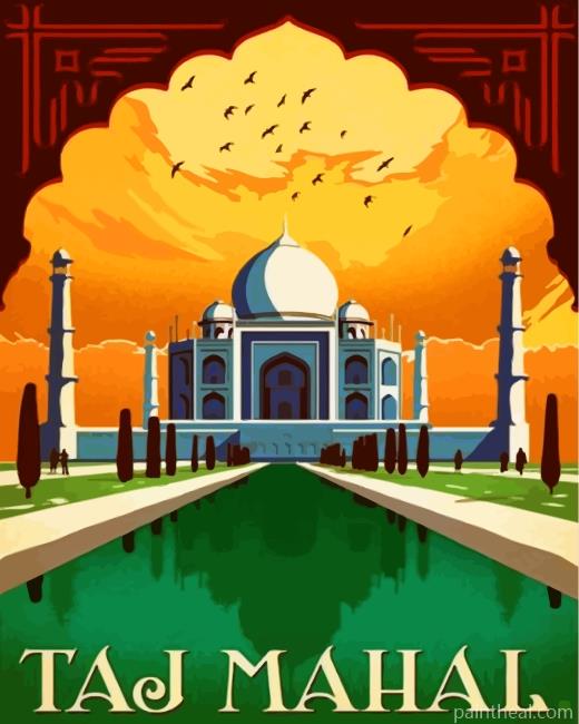 Taj Maha India Painting By Numbers Kits
