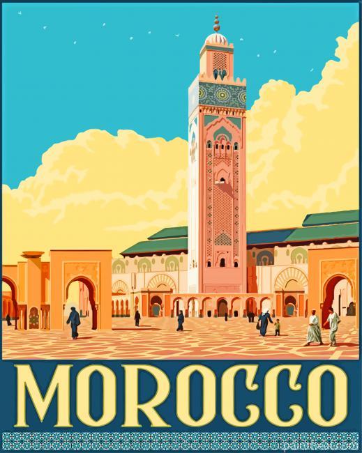 Hassan II Mosque Casablanca Painting By Numbers Kits