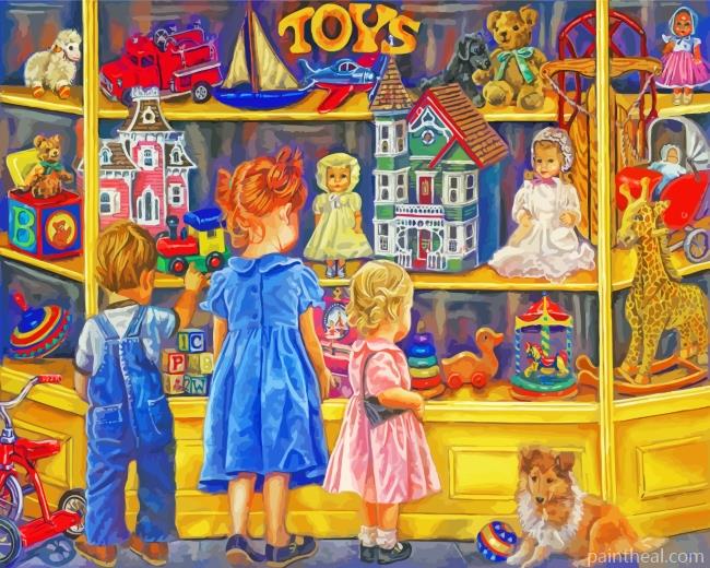 Shopping For Toys Painting By Numbers Kits