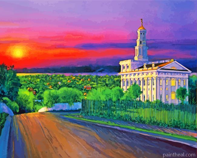 Aesthetic Nauvoo Temple Art Painting By Numbers Kits