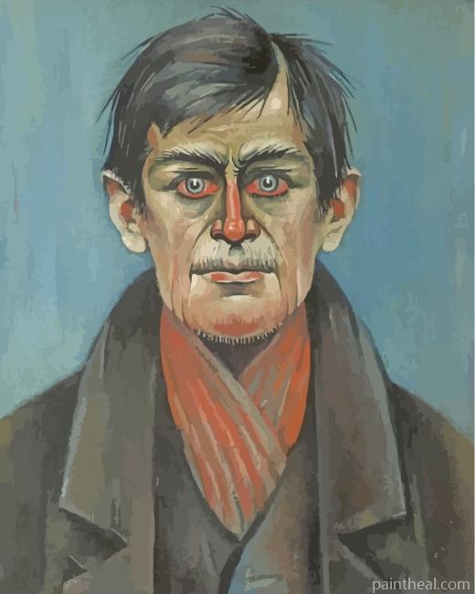 Head Of A Man Lowry Art Painting By Numbers Kits