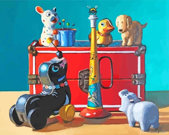 Childhood Toys Painting By Numbers Kits