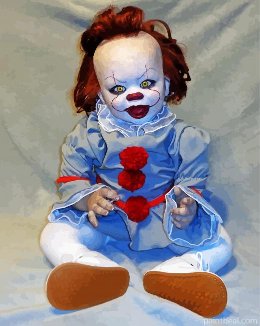 Scary Baby Pennywise Painting By Numbers Kits