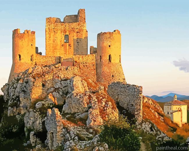 Rocca Calascio Castle Abruzzo Italy Painting By Numbers Kits