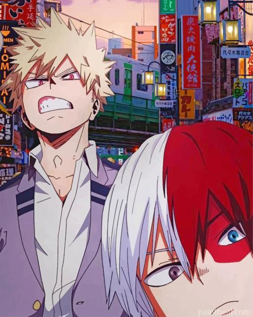 Bakugou And Shoto Todorki Painting By Numbers Kits
