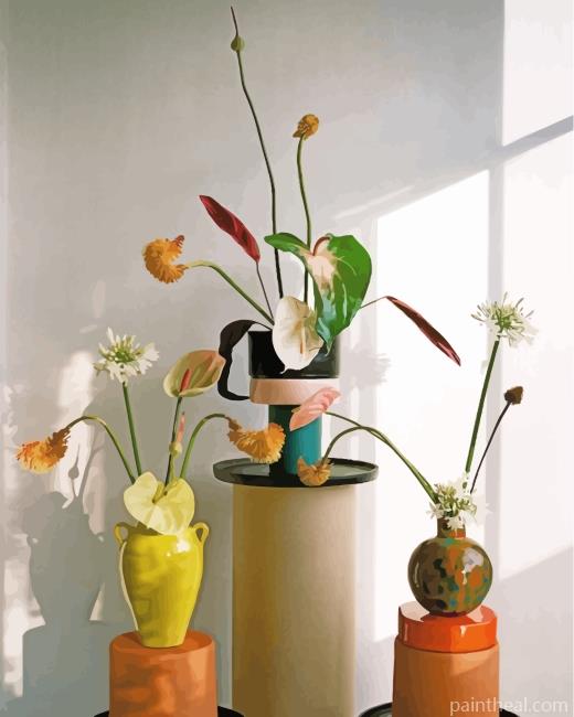 Aesthetic Ikebana Painting By Numbers Kits