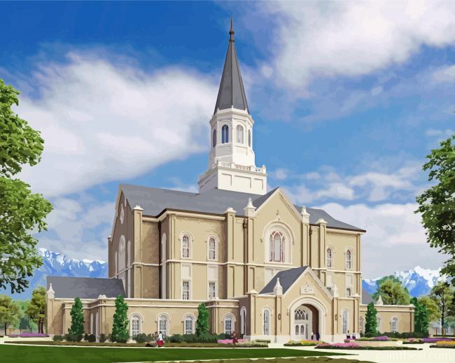 Layton Temple Building Painting By Numbers Kits