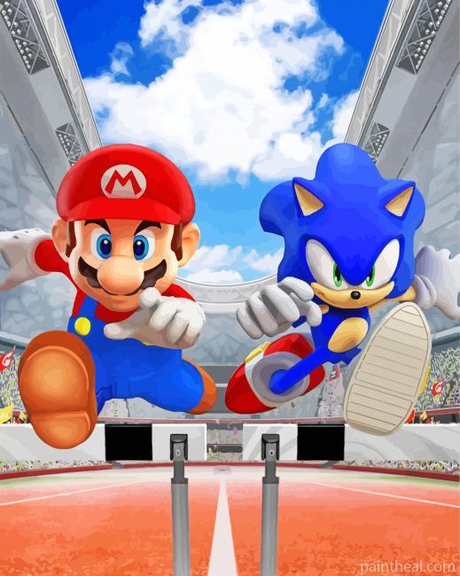 Mario And Sonic Painting By Numbers Kits