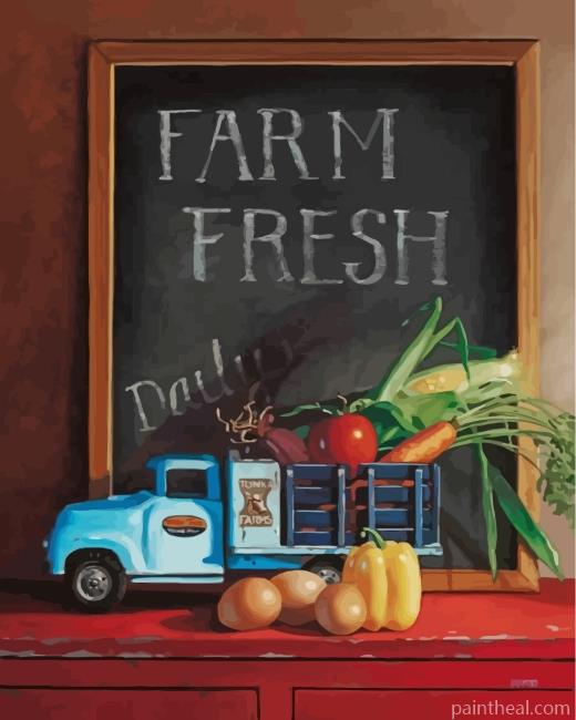 Aesthetic Farm Fresh Painting By Numbers Kits