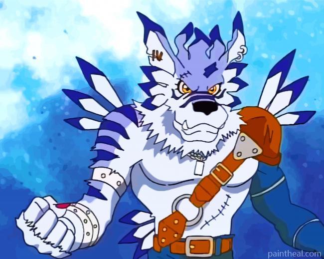 Digimon Weregarurumon Painting By Numbers Kits