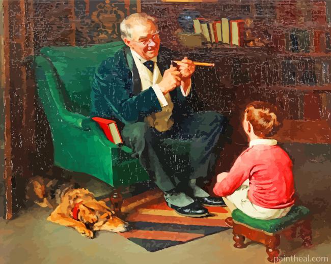 Grandfather And Son Painting By Numbers Kits