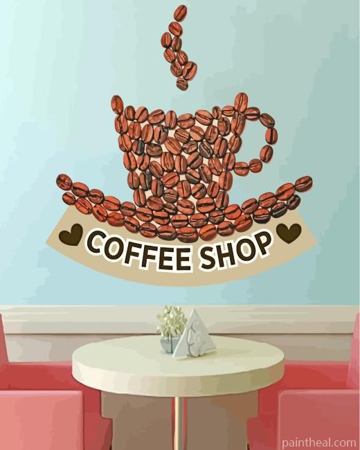Coffee Shop Painting By Numbers Kits