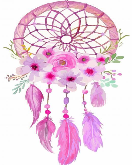 Aesthetic Pink Dream Catcher Painting By Numbers Kits