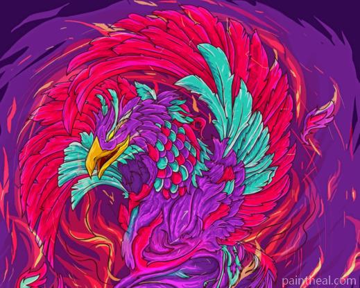 Phoenix Bird Art Painting By Numbers Kits