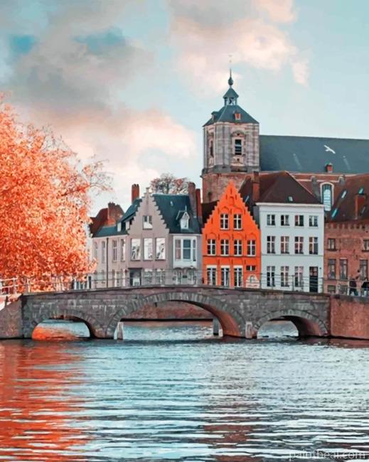 Belgium Bruges Painting By Numbers Kits