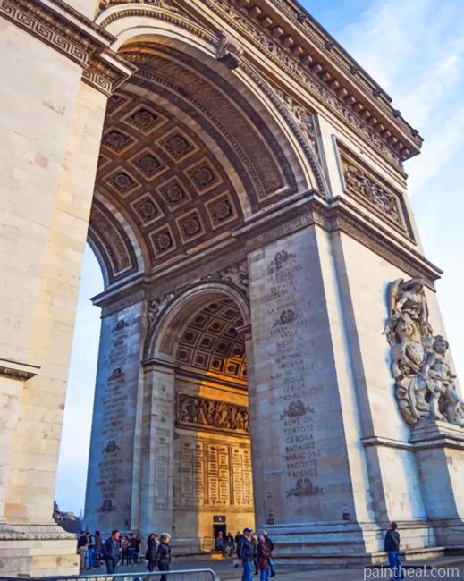 Paris Arc De Triomphe Painting By Numbers Kits