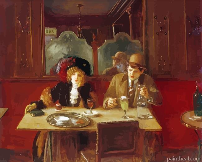 At The Cafe Painting By Numbers Kits