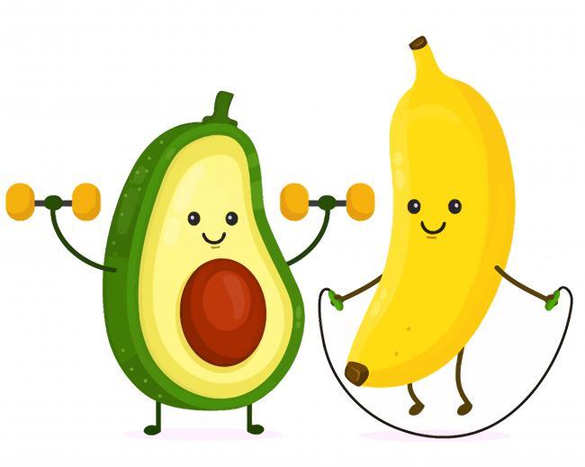 Cute Avocado And Banana Painting By Numbers Kits
