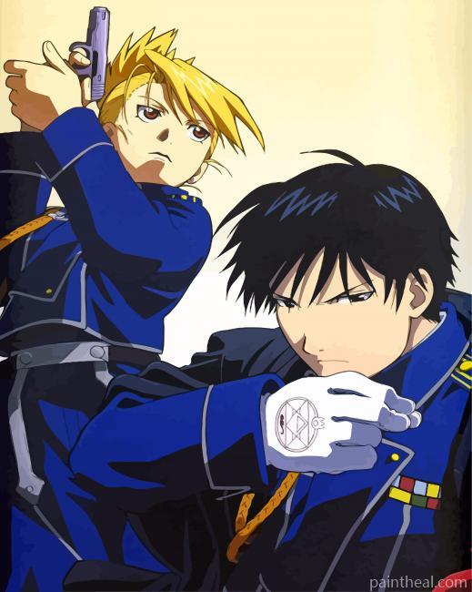 Riza Hawkeye And Roy Mustang Painting By Numbers Kits