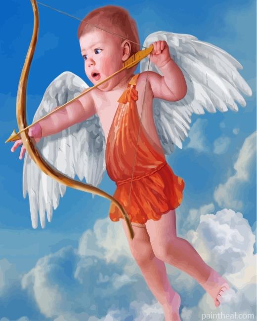 Baby Cupid Angel Painting By Numbers Kits