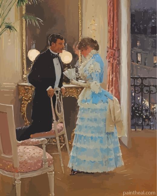 Jean Beraud La Conversation Painting By Numbers Kits