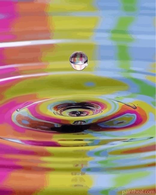 Colorful Water Drop Painting By Numbers Kits