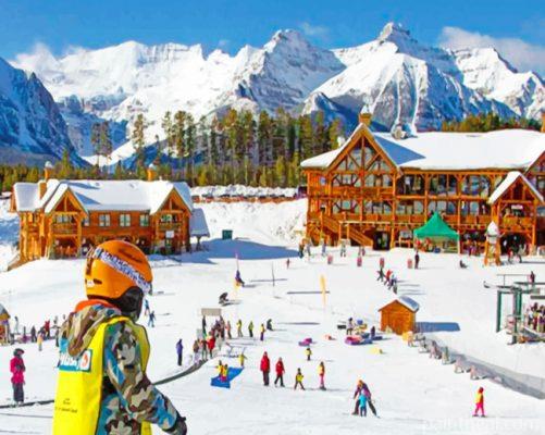 Calgary Skiing Painting By Numbers Kits