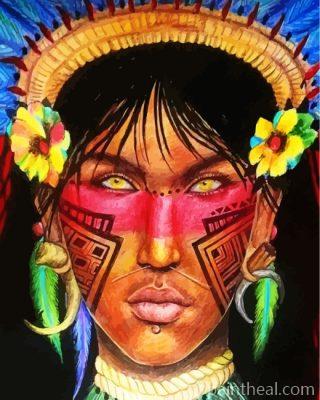 Aztec Man Painting By Numbers Kits