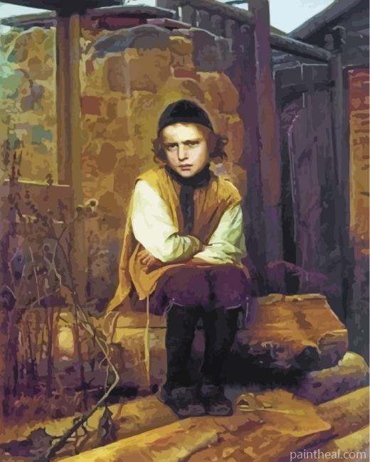 Ivan Kramskoy Outraged Jewish Boy Painting By Numbers Kits