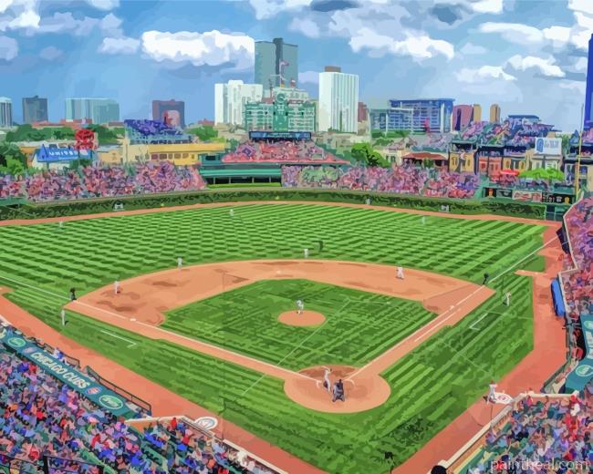 Cool Wrigley Field Chicago Painting By Numbers Kits