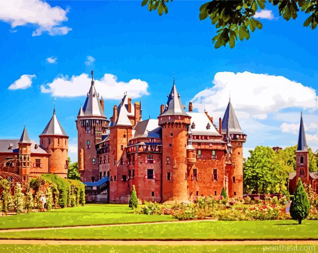 Castle De Haar Netherlands Utrecht Painting By Numbers Kits