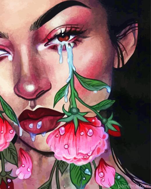 Crying Flowers Painting By Numbers Kits