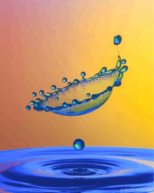 Artistic Water Drop Painting By Numbers Kits
