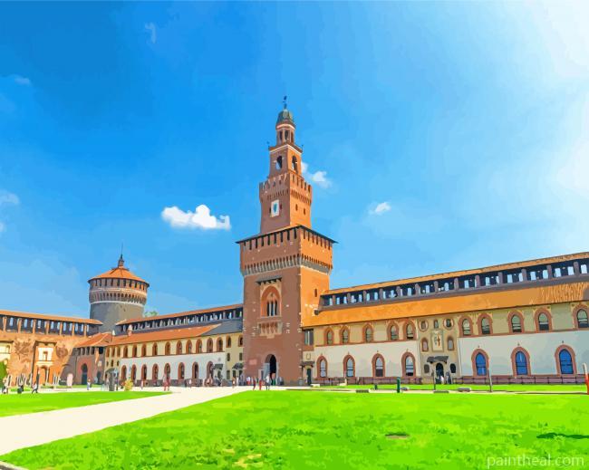 Sforzers Castle Milan Painting By Numbers Kits