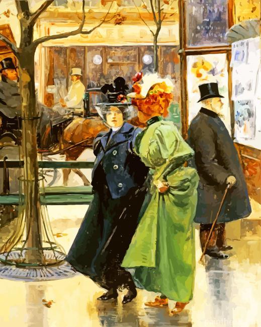 Louis Abel Truchet Sur Les Boulevards Painting By Numbers Kits