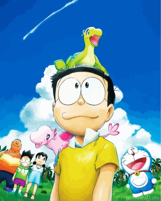 Nobita Nobi Doraemon Painting By Numbers Kits