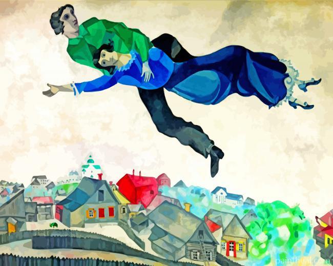Flying Lovers Marc Chagall Painting By Numbers Kits