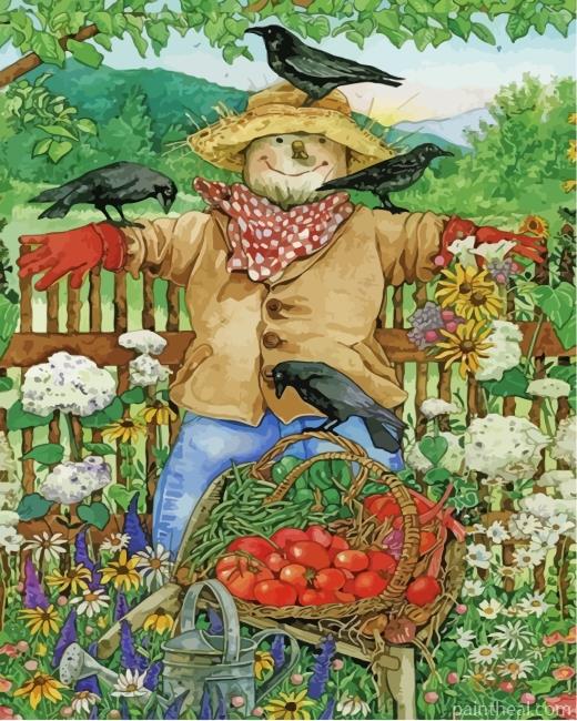 Scarecrow And Crows Painting By Numbers Kits