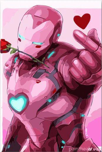 Romantic Iron Man Painting By Numbers Kits
