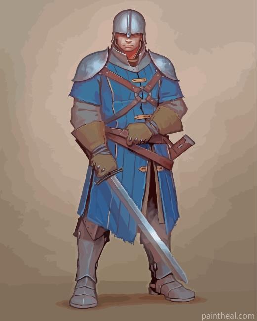 Medieval Guard Painting By Numbers Kits