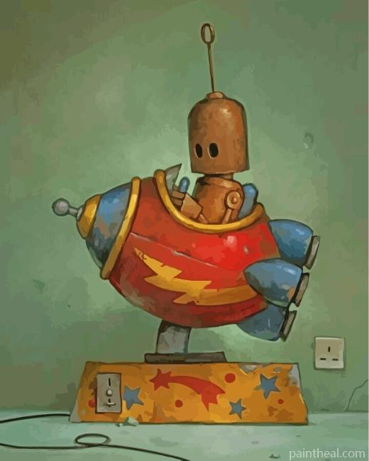 Sad Robot Painting By Numbers Kits